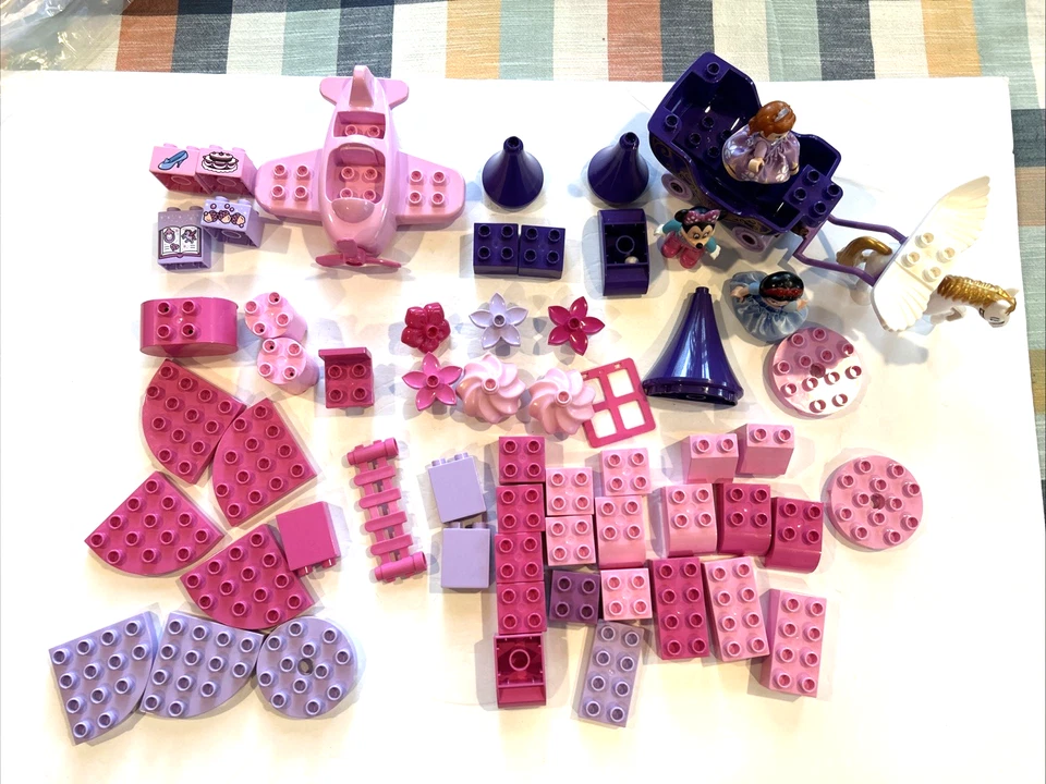 Lego Duplo Disney Princess Lot Figures Parts Blocks Horse Carriage Minnie 64pc - Image 3 of 4