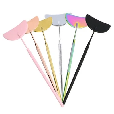 Stylish Long Hand Mirror Cosmetic Accesory For Eyelash Extension And Makeup Use - Image 1 of 4