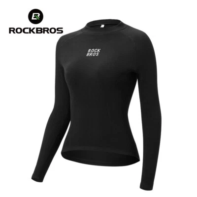 ROCKBROS Woman Cycling Armour Base Layer Top Thermal Biking T-Shirt Long Sleeve - image 1 of 4
