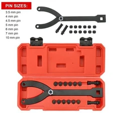 Adjustable Variable Pin Spanner Wrench Drive Fan Clutch Pully Holder Wrench Tool