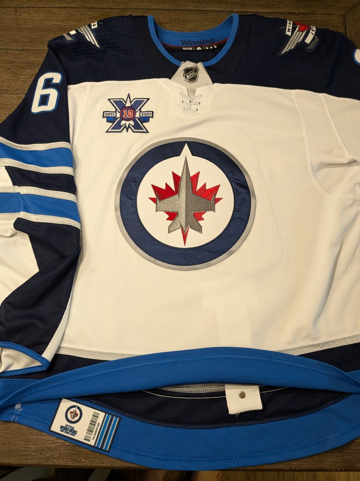 Winnipeg Jets Adidas MiC Pro White Hockey Jersey