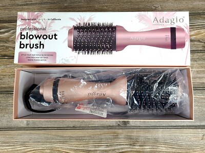 NEW Adagio California Professional Blowout Brush Styler Dryer Rose Gold 