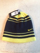 Nike Swoosh Blue Knit Beanie Skull Cap Youth Boys 4-7 NWT