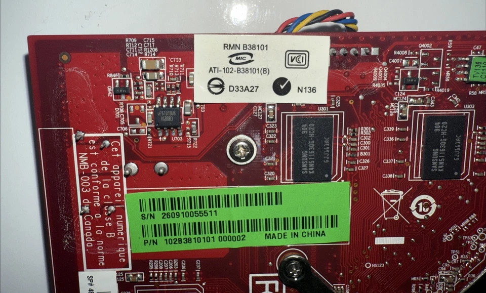 HP ATI Radeon HD 3650 102-b38101 PCI Graphics Video Card Full Profile Display X2 - Image 4 of 4