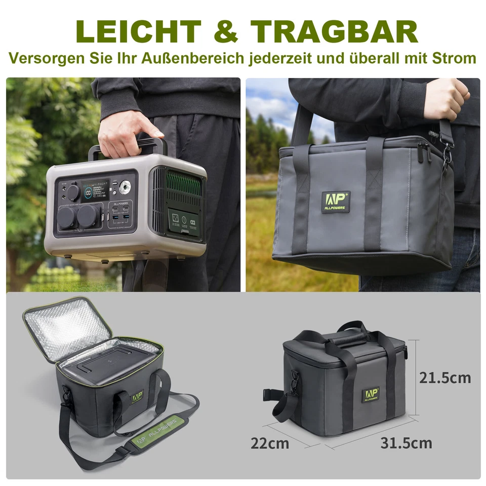 ALLPOWERS Solar Generator 600W 299Wh Power Station with Solar Panel 200W - Image 3 of 4