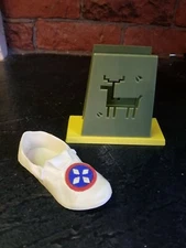 Vintage St Labre Indian School in  Ashland Montana, Napkin Holder & Moccasin