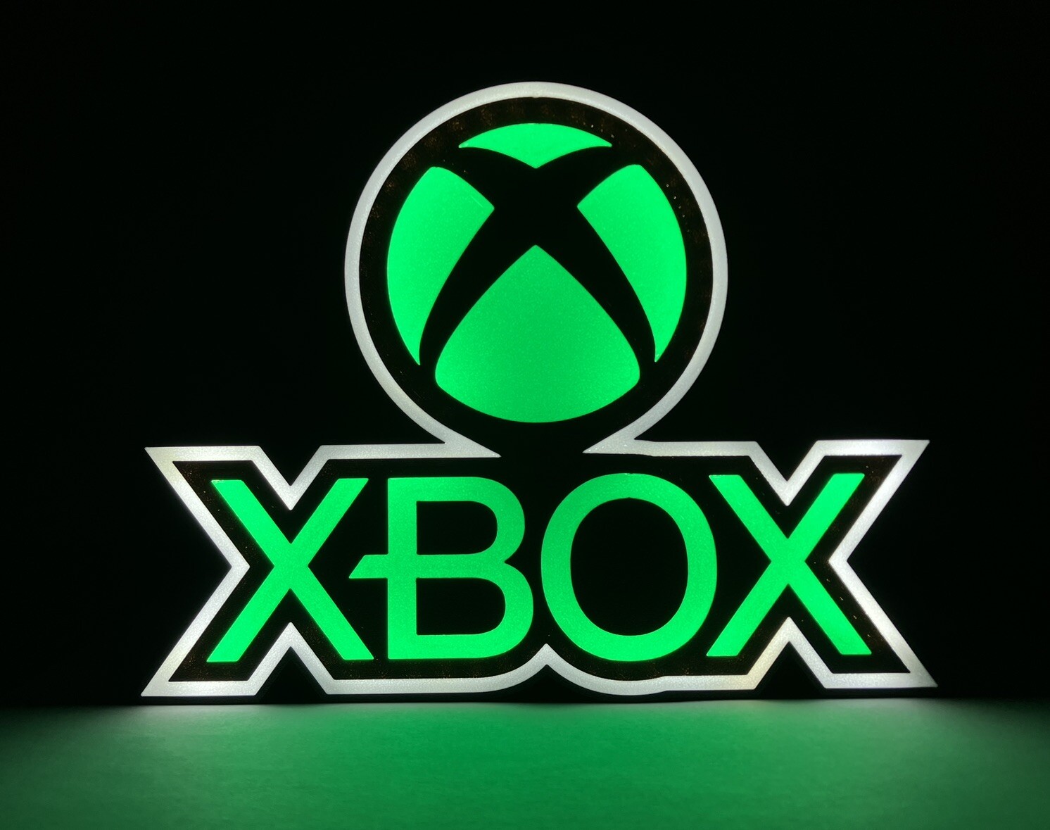 Insegna Xbox 3D Luminosa LED RGB - Logo Microsoft per Negozio e Casa