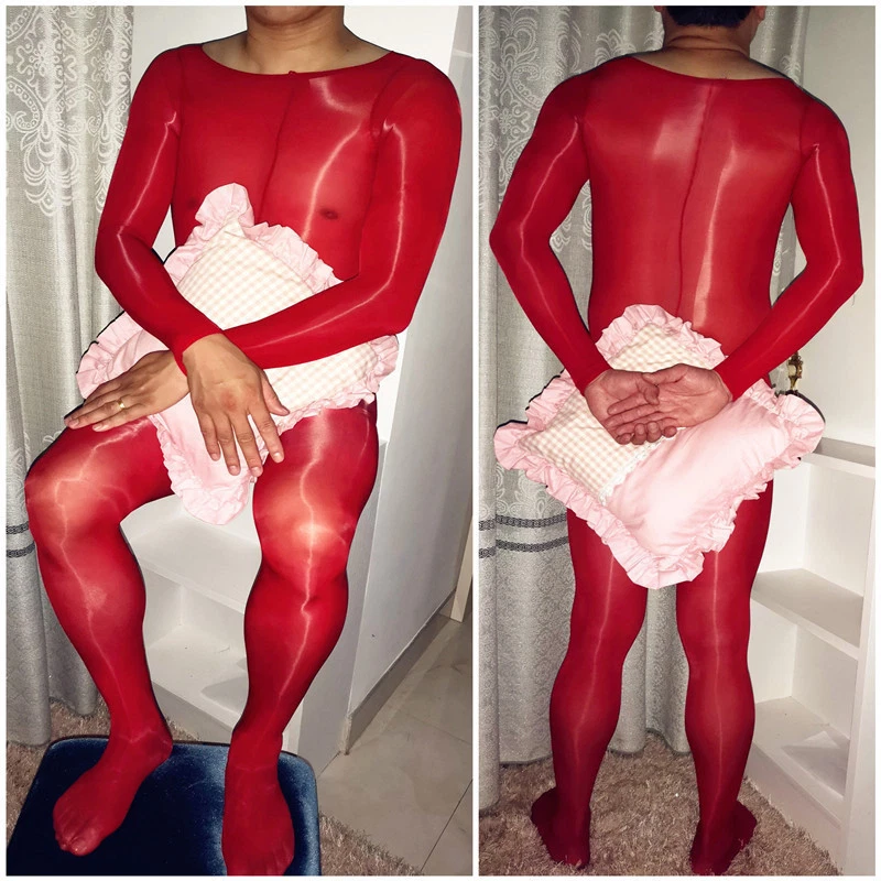 8D Männer Herren Glänz Bodystocking Catsuit Overall Penishülle Bodysuit Playsuit - Bild 2 von 4