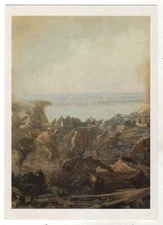 1989 WW2 Military War Crossing the Dnieper Battle Tank Army OLD Russia Postcard