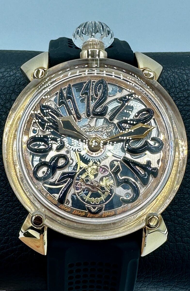 GaGa Milano Manuale 48 Crystal Rose Gold Plate Swiss ETA GaGa Milano Manuale 48 Crystal Rose Gold Plate Swiss ETA