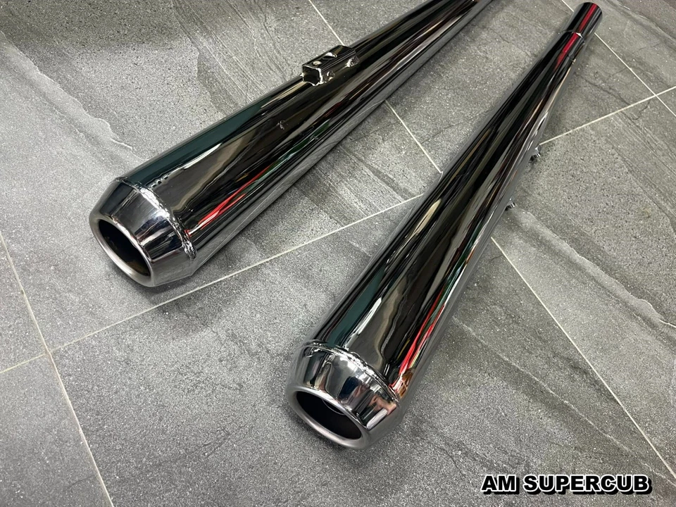 HONDA CB250 CB350 EXHAUST MUFFLER LH & RH 1 PAIR - Image 2 of 4