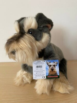 SCHNAUZER 12'' SPIELZEUG HUND, so wie er ist, personalisiert, Geschenk verpackt 3 Optionen