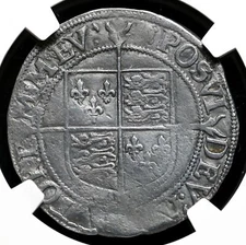 ENGLAND. Elizabeth I. 1558-1603. Hammered Silver Shilling, S-2577, NGC Fine Det