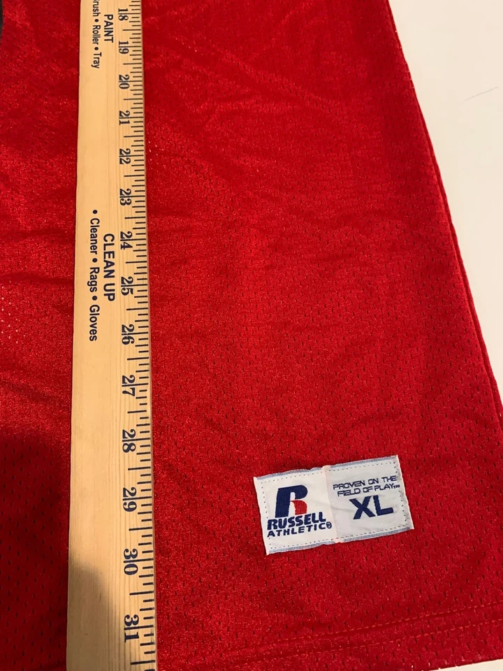 Ragin Cajuns Jersey XL Red Russell Athletic USL Louisiana Lafayette Football VTG - Image 4 of 4