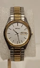 Vintage Seiko 7N43-9048 Quartz Day Date Two Tone Mens Watch