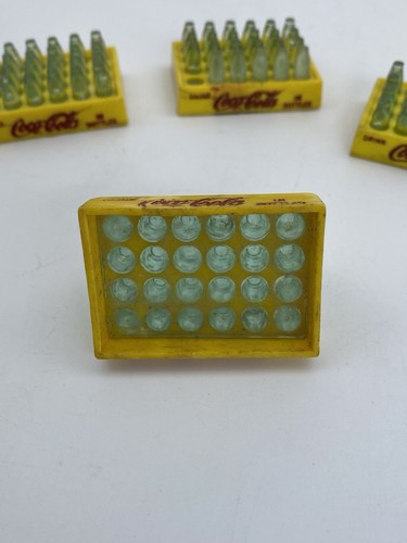 4 custodie Coca Cola in miniatura 24 bottiglie vintage soda casa delle bambole treno accessori - Foto 5 di 7