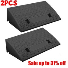 2X50cm Heavy Duty Rubber Kerb Ramps for HGV Caravans Lorry Car Truck Wheelchair