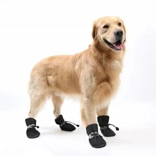 4Pcs Set Anti Slip Waterproof Protective Dog Shoes Rain Boots Pet Socks Booties