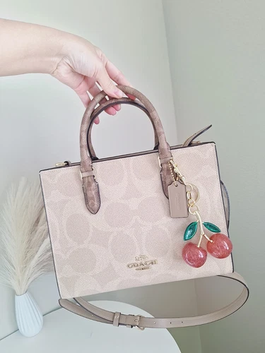 Borsa Coach Maggie piccola nuova con etichetta in tela firmata bloccata CY676