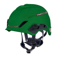 MSA 10194786  V-Gard H1 Safety Helmet Trivent Fas-Trac III Pivot (Green)