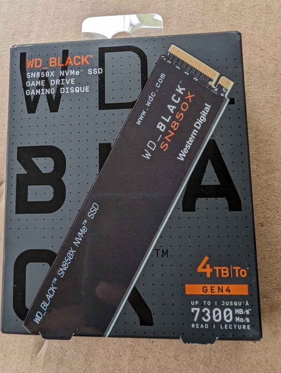Western Digital WD_BLACK SN850X 4TB NVMe Internal SSD