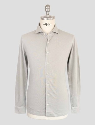 NEW GRAN SASSO GRAY COTTON SHIRT US 44 - EU 54 G4S14