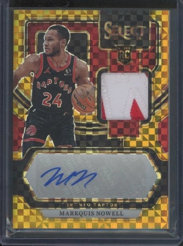 2023-24 Panini Select Markquis Nowell #RJ-NWL Rookie Patch Auto Gold Prizm /10