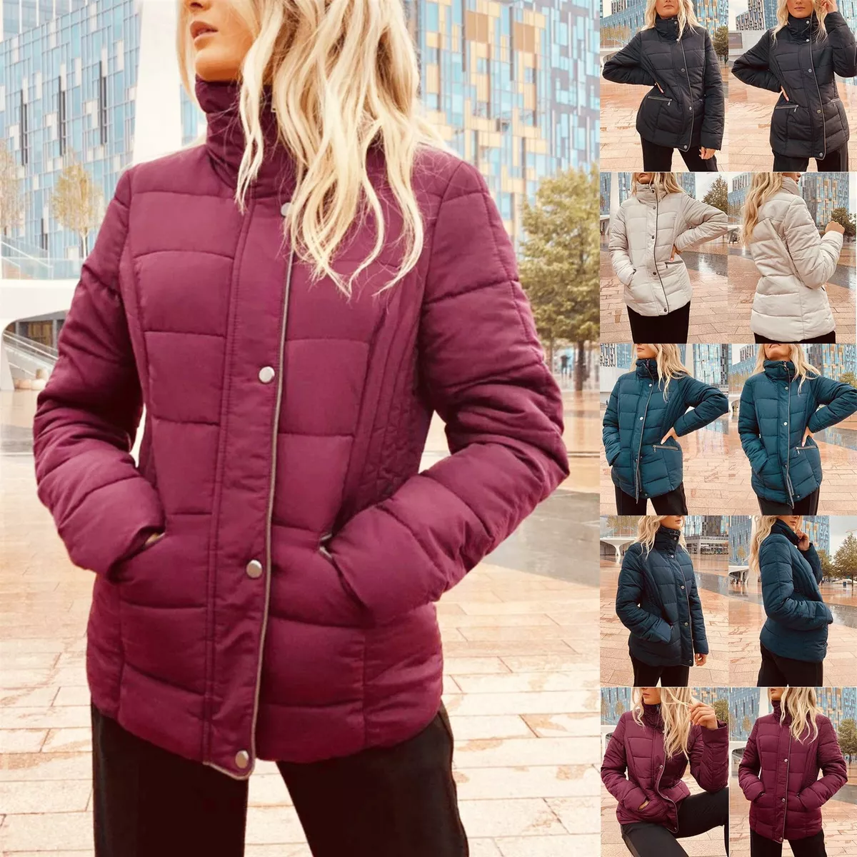 Zip up store coat womens