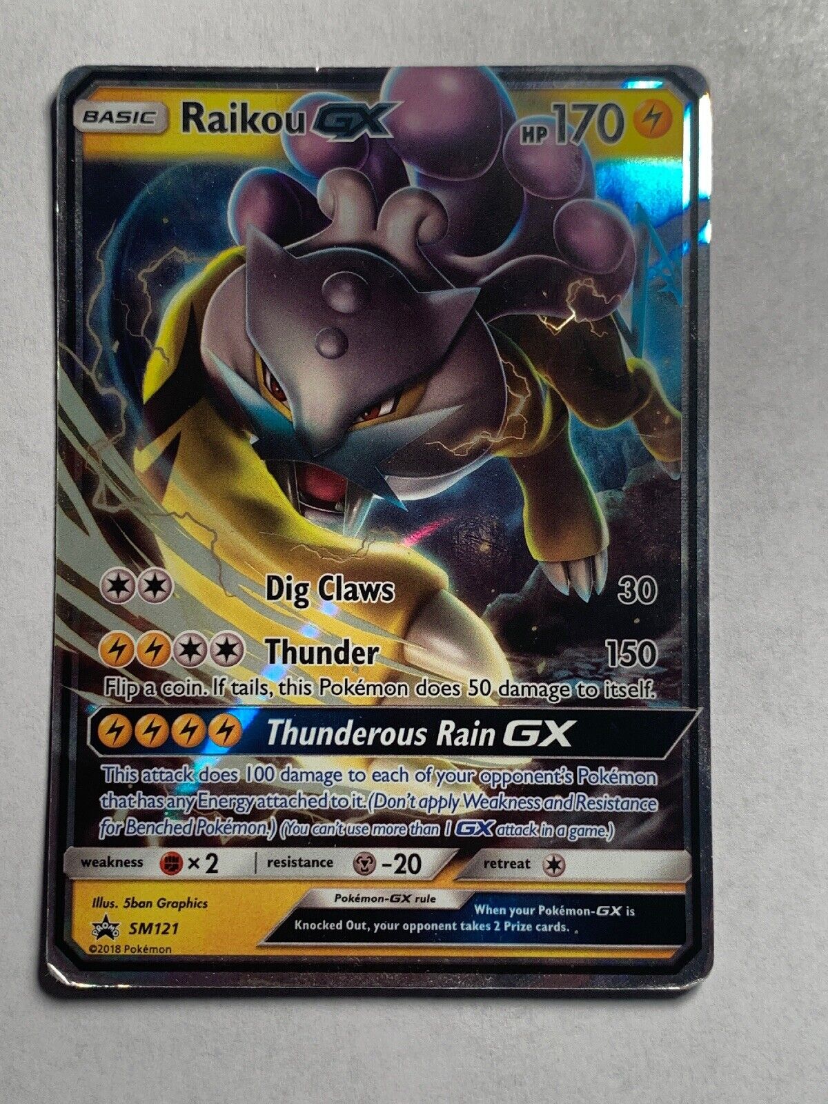 Carta Pokemon Raikou GX Original Copag