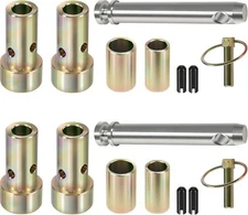 2 Packs CAT 1 Quick Hitch Adapter Bushings with Top Link Pin and Lynch Pin Kit