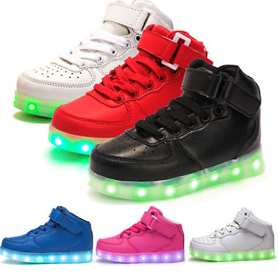 Kinder Mädchen/Jungen LED Rollen Heelys Schuhe Farbwechsel Sneaker Blinkschuhe