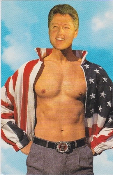 Shirtless Bill Clinton-Super~Prez | eBay