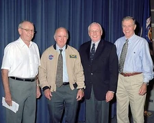 THEN SURVIVING X-15 PILOTS RECEIVE ASTRONAUT WINGS IN 2005 - 8X10 PHOTO (AA-692)