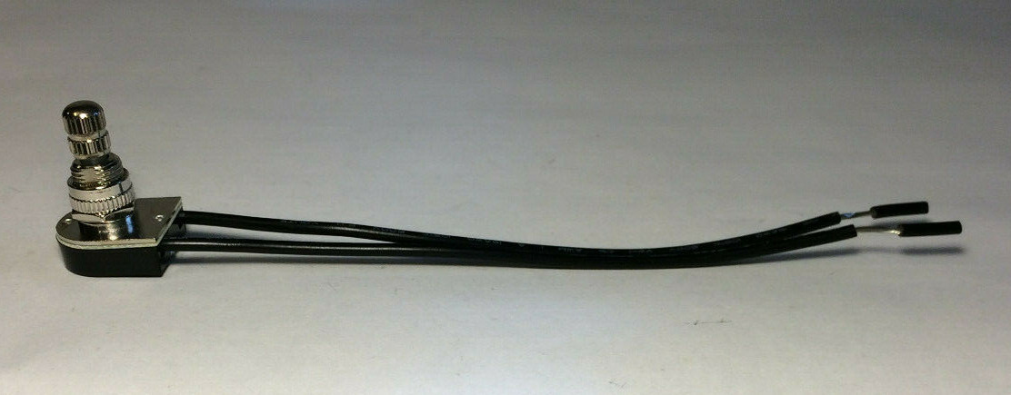 New On/Off Rotary Canopy Switch With Nickel Plated Knob, 6