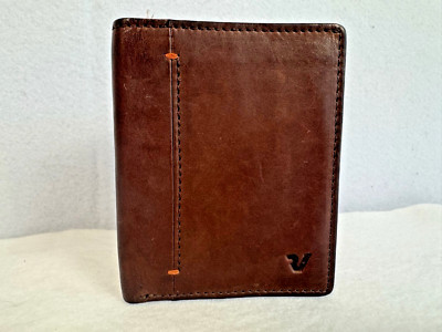 Roncato Men s Leather Wallet Brown Bi-Fold Thin