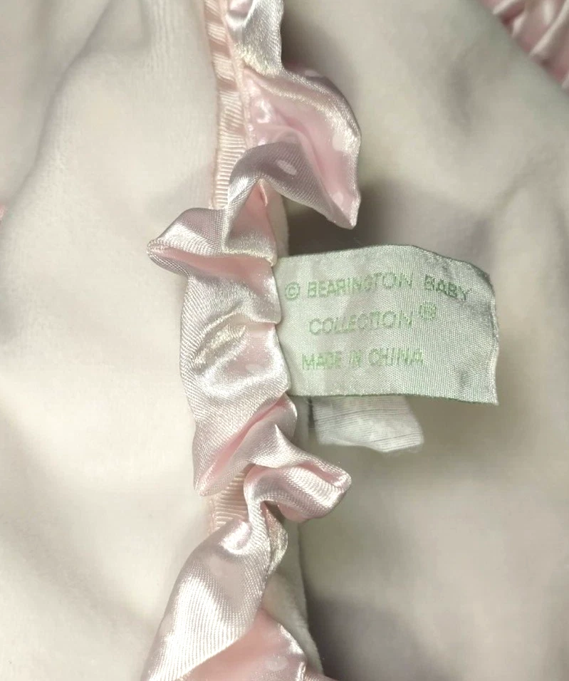 Bearington Bebé Bailarina Zapatos de Ballet Manta Beige Rosa Borde con Volantes Lovey Foto 3 de 4