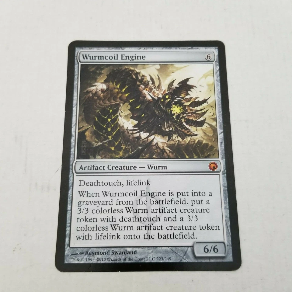 Oversized Wurmcoil Engine Player Rewards Promo Scars of Mirrodin MTG LP - Image 2 of 3