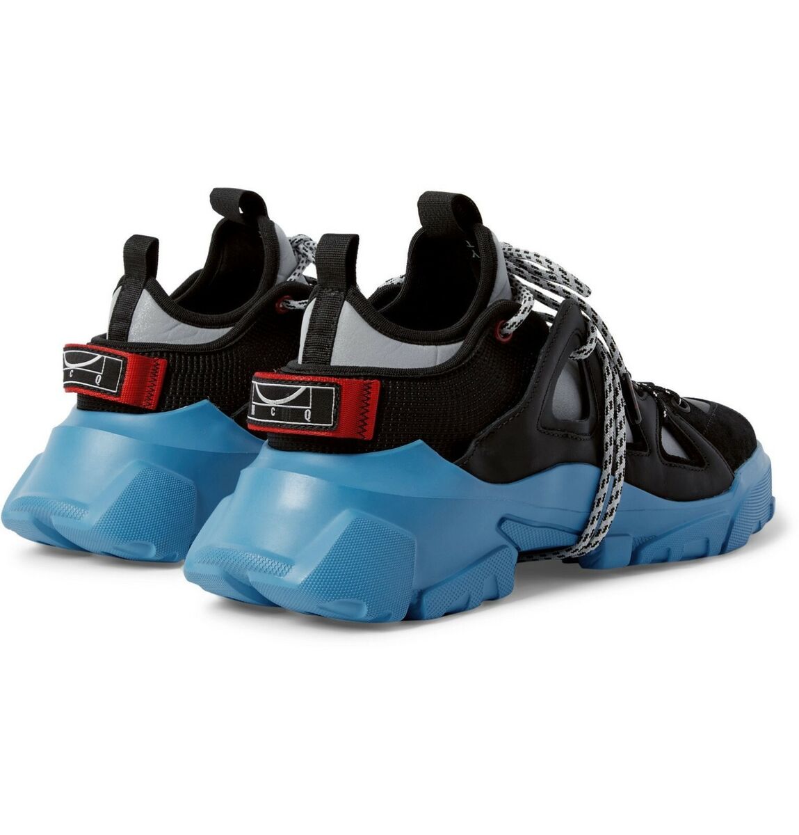 MCQ BY ALEXANDER MCQUEEN black and light blue orbyt sneakers MCQ BY ALEXANDER MCQUEEN black and light blue orbyt sneakers
