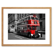 Photo Composition Vintage Antique Routemaster London Bus Framed Wall Art Print