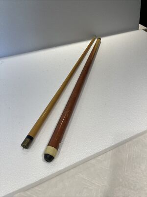 BRUNSWICK ヴィンテージ キュー ケース付き Vintage Brunswick Grooved Butt Pool Cue Stick 57