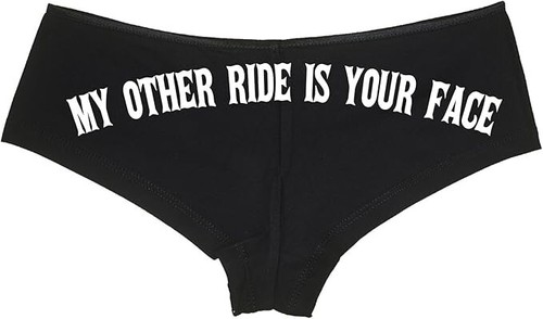 My OTHER RIDE Is Your FACE Rudo Sexy Boyshort Ropa Interior Oral Sexo Bragas Divertidas - Imagen 2 de 16