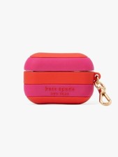 Kate Spade Seaside Striped Silicone Airpods Case Salmon Pink