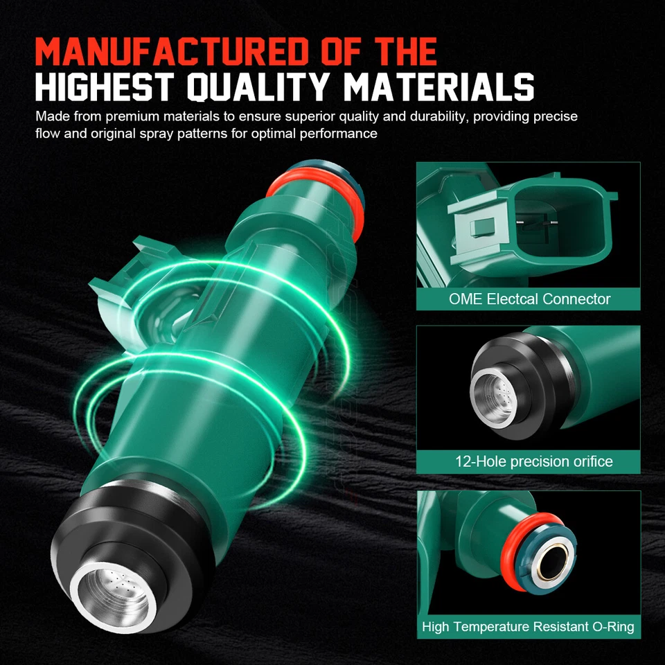 Unidad de 4 inyectores de combustible para 2004-2006 Scion xB 23250-21020 Foto 2 de 4