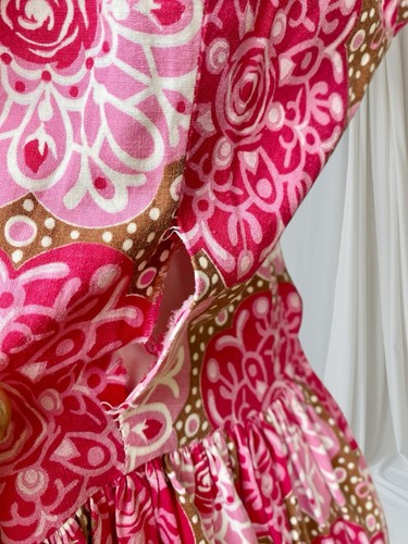 True Vintage 1950s Pink Floral Fit N Flare Cotton Dress - Classic Retro Style - Imagen 11 de 12