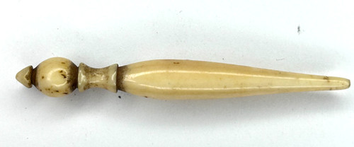Vintage Antique Hand Carved Turned Bovin Bone Sewing Awl Stiletto Vintage