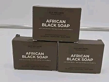 Glo Melanin Soap Bar African Black Shea Butter Manuka Honey 3 Pack New