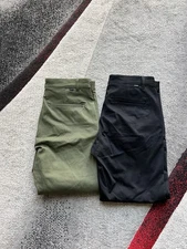 Frank And Oak Olive Green And Black Bundle Joggers 32