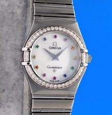 Ladies Omega Constellation IRIS Watch - 25MM - White MOP Diamond Dial - 1476.79