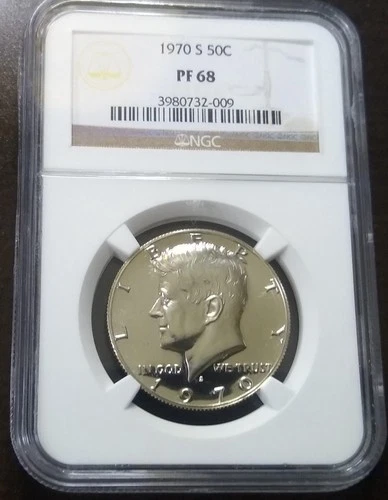 1970 S Kennedy Half Dollar Proof NGC PF68  Silver Coin JFK, Fifty Cents 50¢