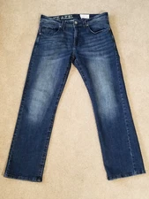 Men's TK Axel Slim Boot Cut Blue Jeans Size 34 x 32